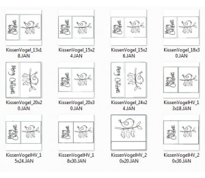 Stickdatei - ITH Kissen Wintervogel